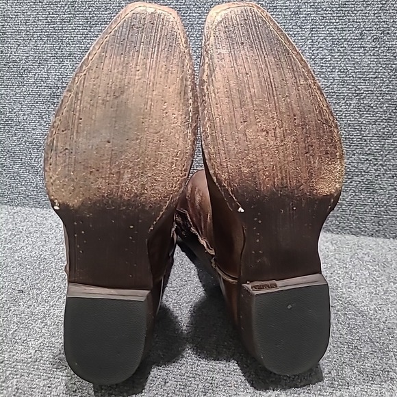 Ariat Rambler Brown Bomber‎ Distressed Snip Toe Cowboy Boots Mens 8.5 EE - Picture 11 of 13
